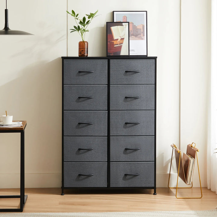 JHK Table with 10 Fabric Drawers