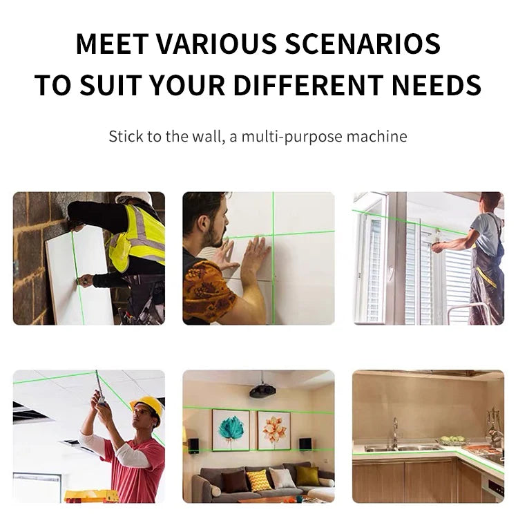 Milwaukee 4D 16 Lines Green Beam 360° Self-leveling Laser Levels Horizontal And Vertical Professional Laser Level Tool