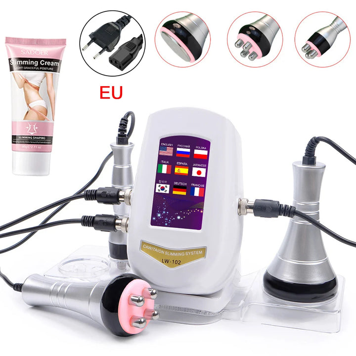 3 In 1 40K  Cavitation  Machine Body Facial Radiofrequency Massage Weight Loss Machine Body Shaping Slimming Fat Burn
