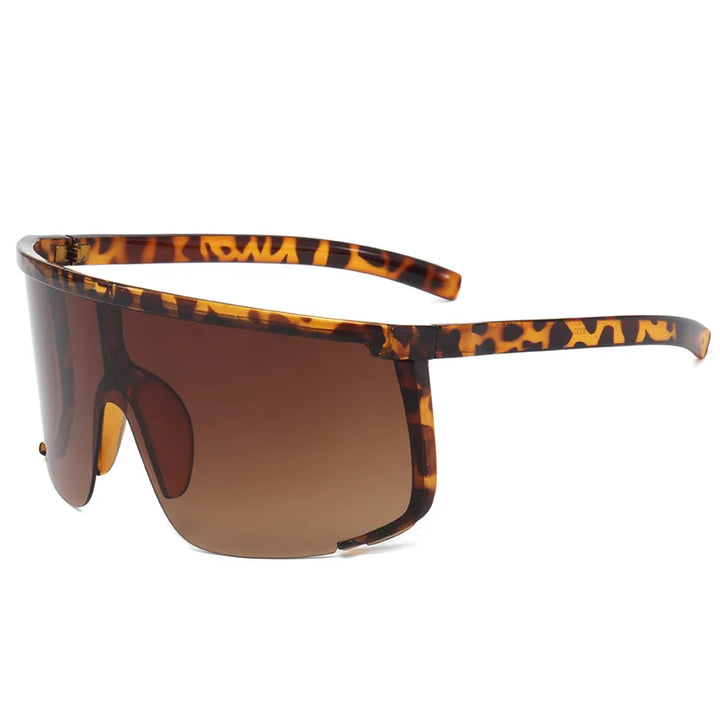 One Piece Sunglasses Men Onepiece 2021 Women Oversize Shield Visor Women Sexy Fashion Men Flat Top Windproof Sport Sunglasses