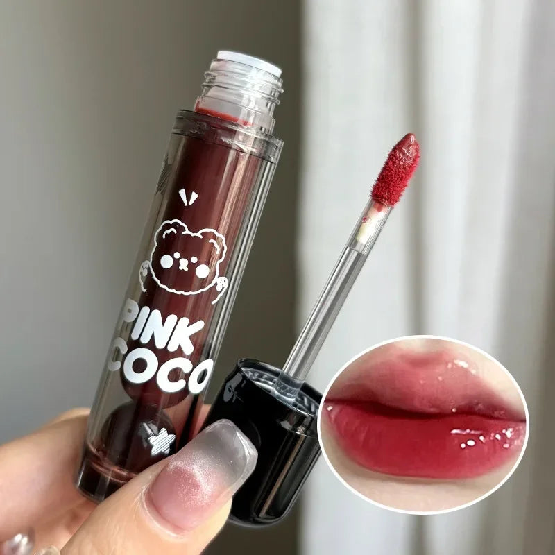 Dark Red Brown Mirror Lip Glaze