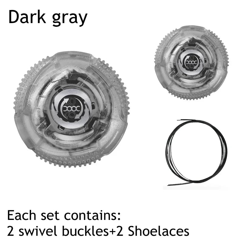 1 Pair Metal Wire Swivel Automatic Buckle Shoelaec No Tie Shoe Laces Quick Lock Shoestrings Women Man Shoelaces for Sneaker New