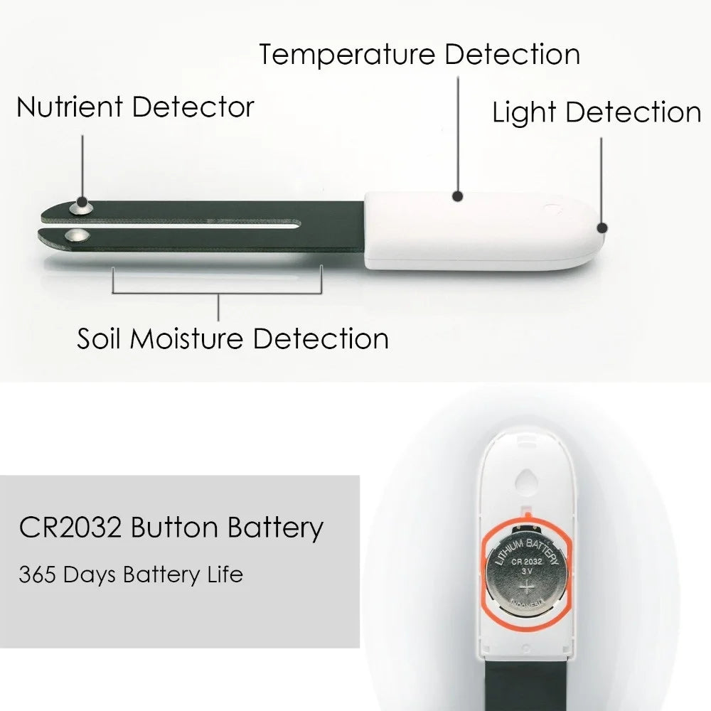 HHCC Flower Monitor Flora Garden Care Plant Grass Soil Water Fertility Smart Tester Sensor Flower Gardening Detector For Xiaomi