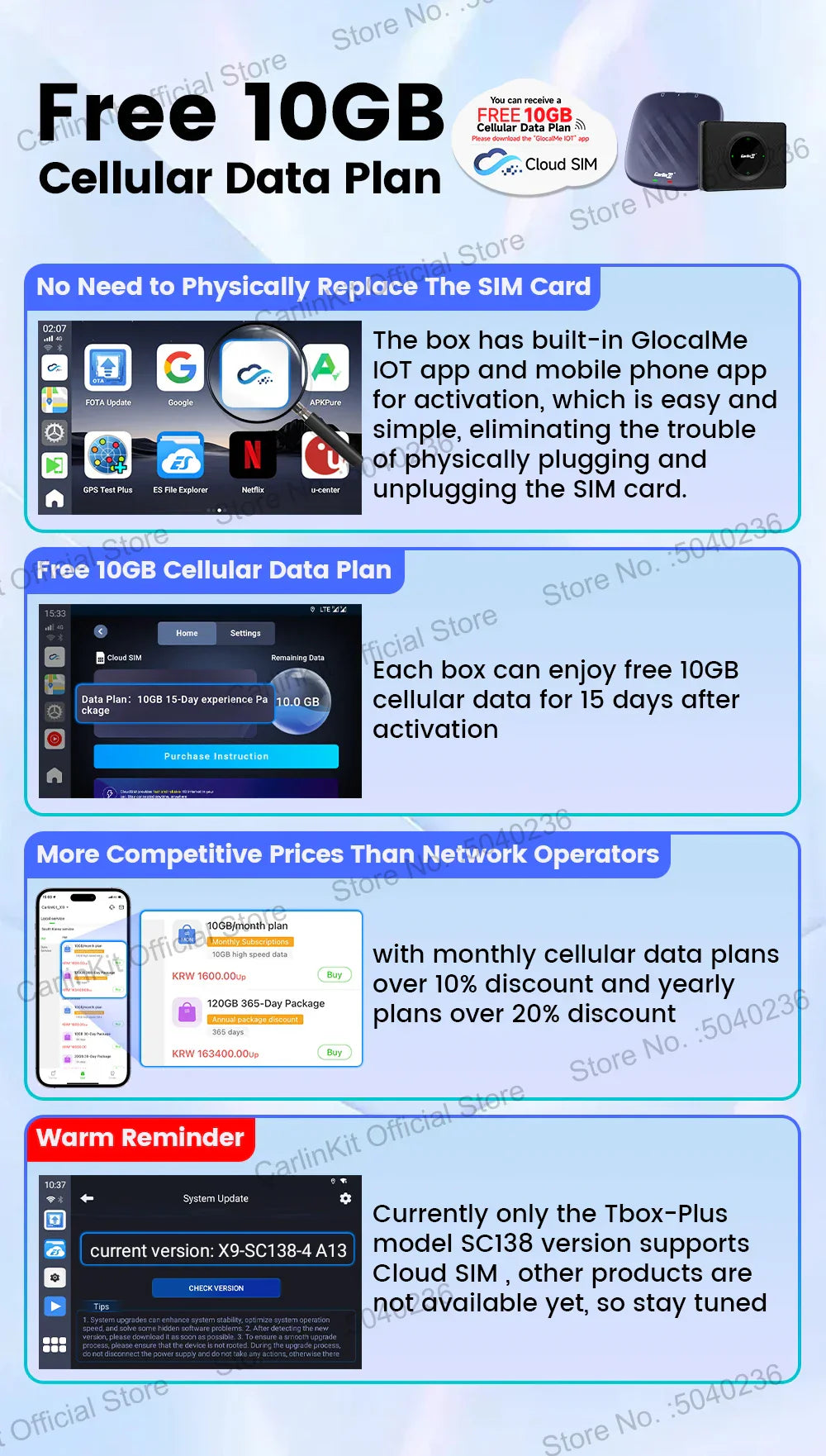 2025  CarlinKit CarPlay AI Box Android 13.0 SM6225 QCM6125 Android Auto Wireless CarPlay Adapter 2.4+5GGPS 64G 128G FOTA Upgrade