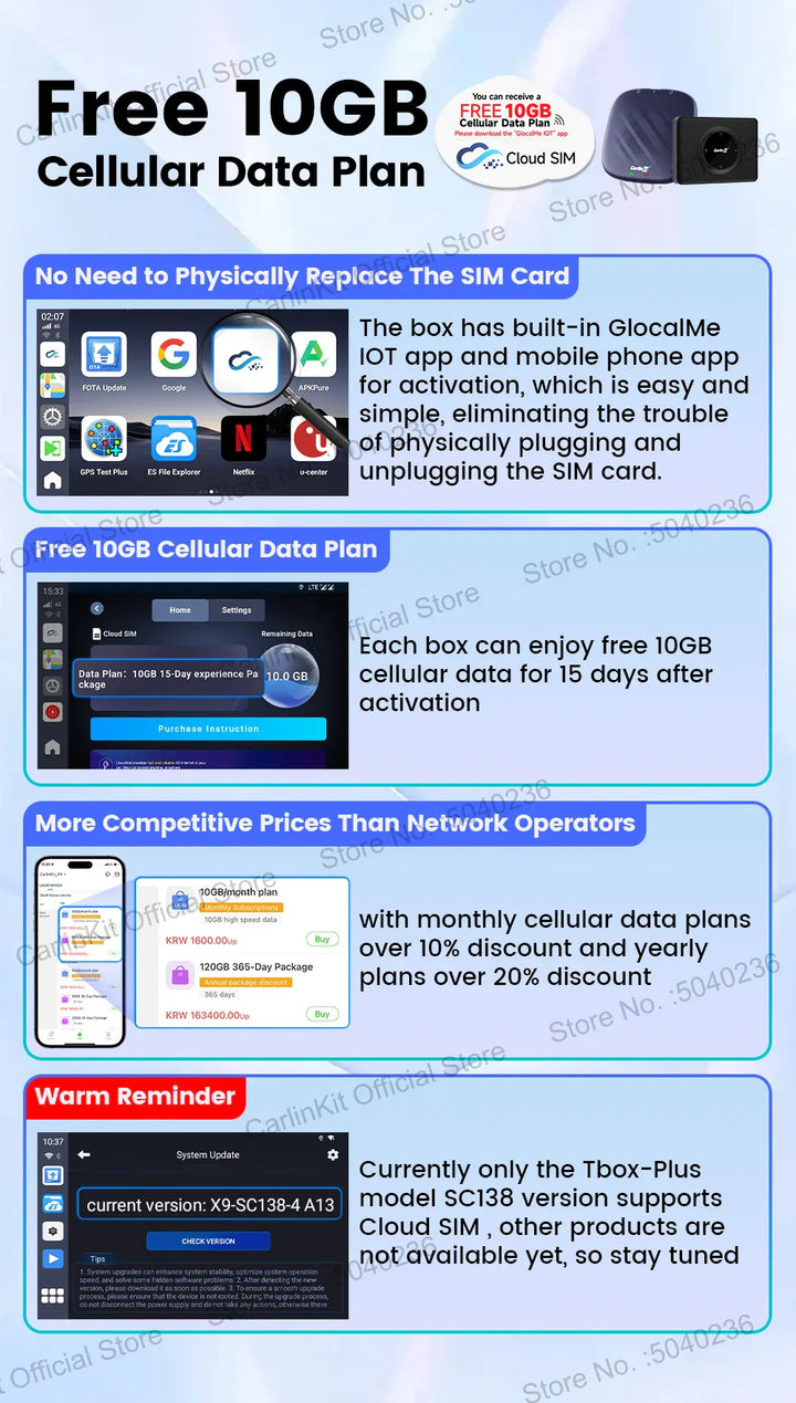 2025  CarlinKit CarPlay AI Box Android 13.0 SM6225 QCM6125 Android Auto Wireless CarPlay Adapter 2.4+5GGPS 64G 128G FOTA Upgrade