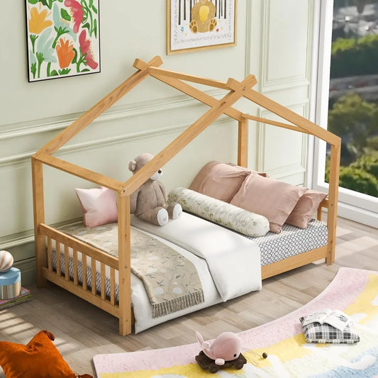 Twin Montessori Floor House Bed