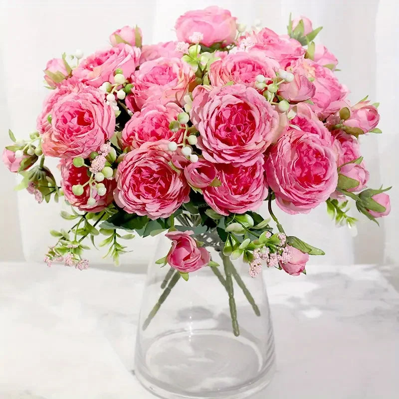 Artificial Peony Rose Bouquet