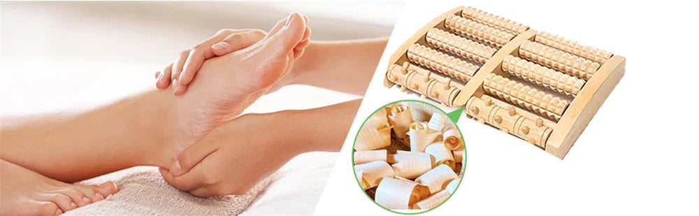 Premium Wooden Foot Roller Massage