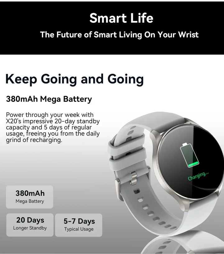 [World Premiere] Blackview 2024 New Smartwatch X20 Watch AMOLED Display Hi-Fi Bluetooth Phone Calls Health and Fitness Tracking