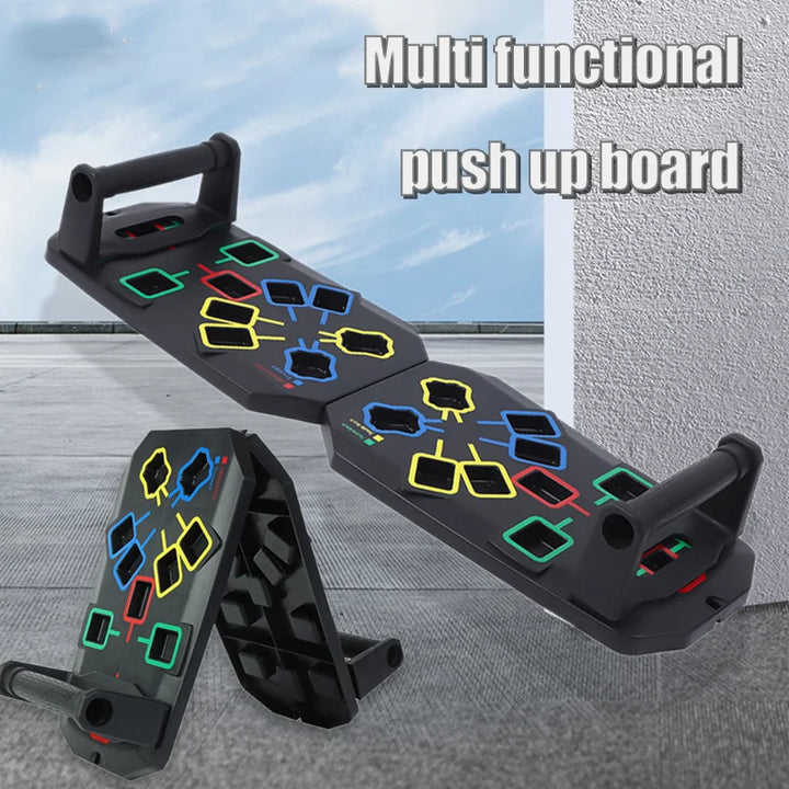 Multifunctional Folding Push Up Board Set Bracket Abdominal Muscle Training Equipment Portable Push Up Board Exercise Training