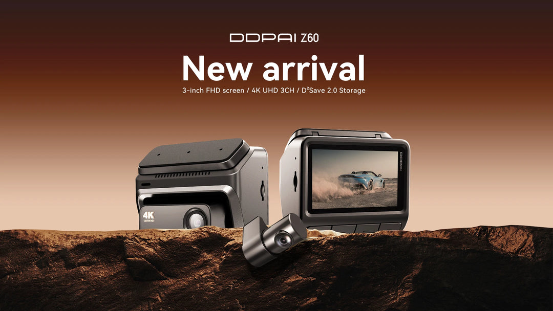 DDPAI Z60 4K+2K+1080P Dashcam Support Rear and Interior with GPS 5GHz WiFi  ADAS NightVIS 2.0 Dash Camera 24H Parking Monitor