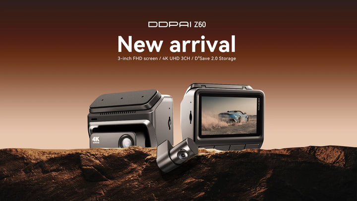 DDPAI Z60 4K+2K+1080P Dashcam Support Rear and Interior with GPS 5GHz WiFi  ADAS NightVIS 2.0 Dash Camera 24H Parking Monitor