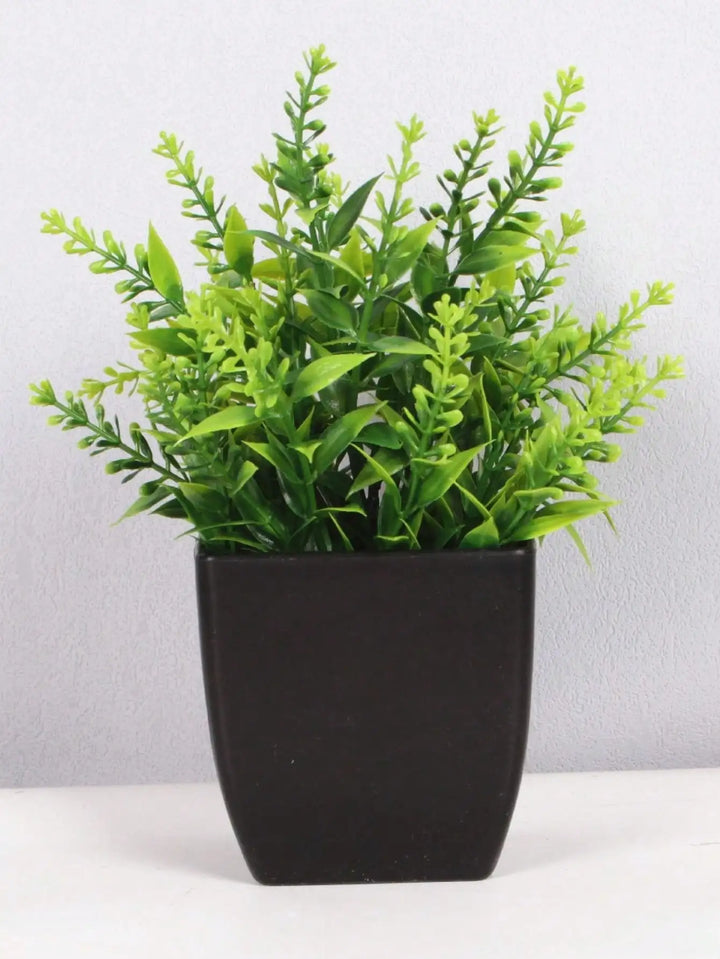Mini Artificial Eucalyptus Plant in Black Pot