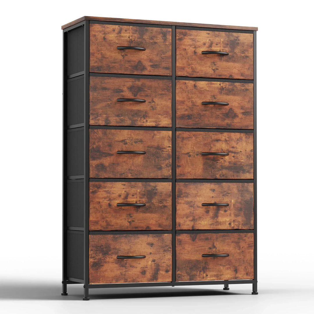 JHK Table with 10 Fabric Drawers