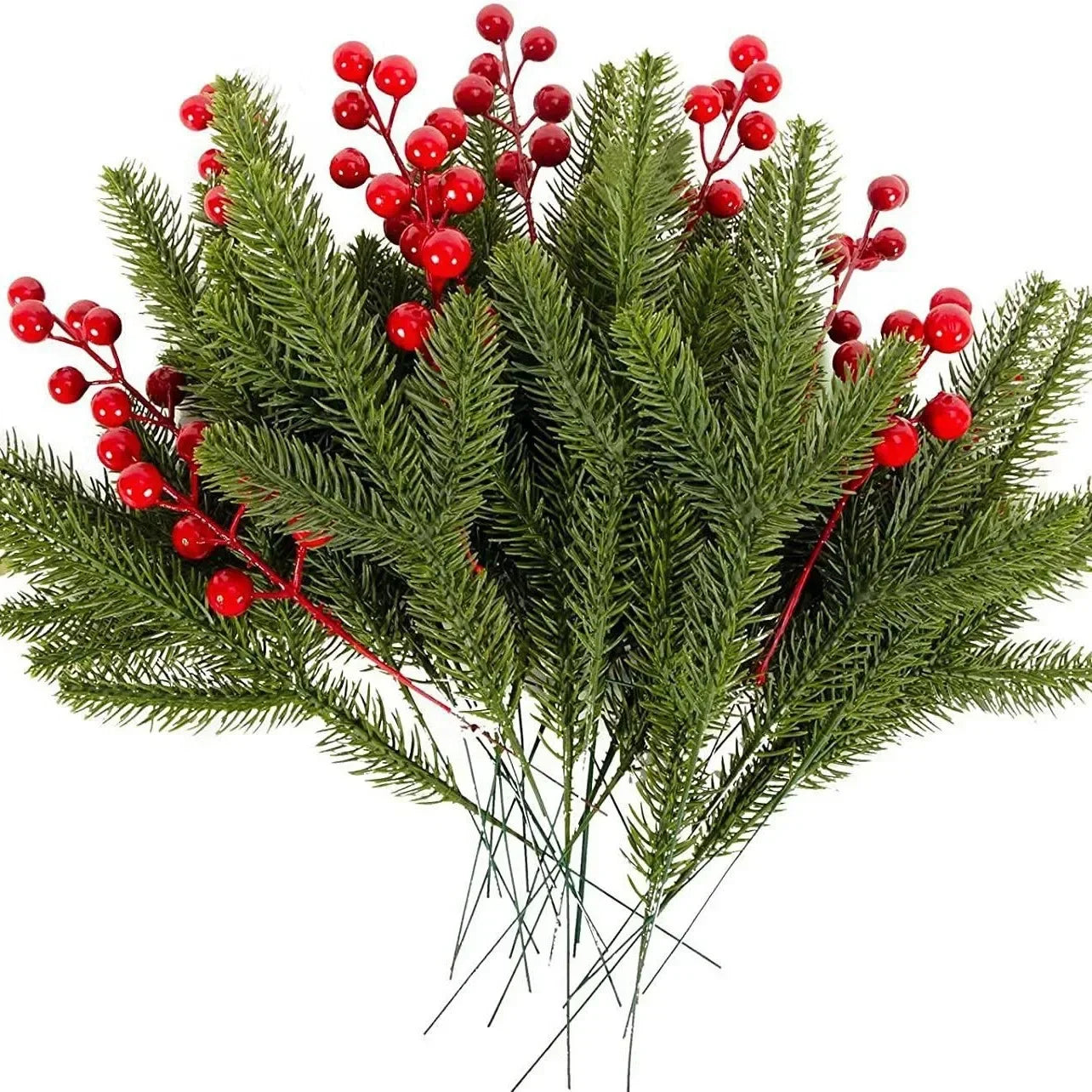 Artificial Pine Branches with Berries