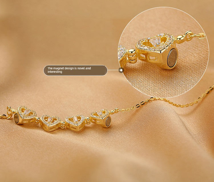 Four-Leaf Clover Genuine Love Necklace Women's Sterling Silver 999