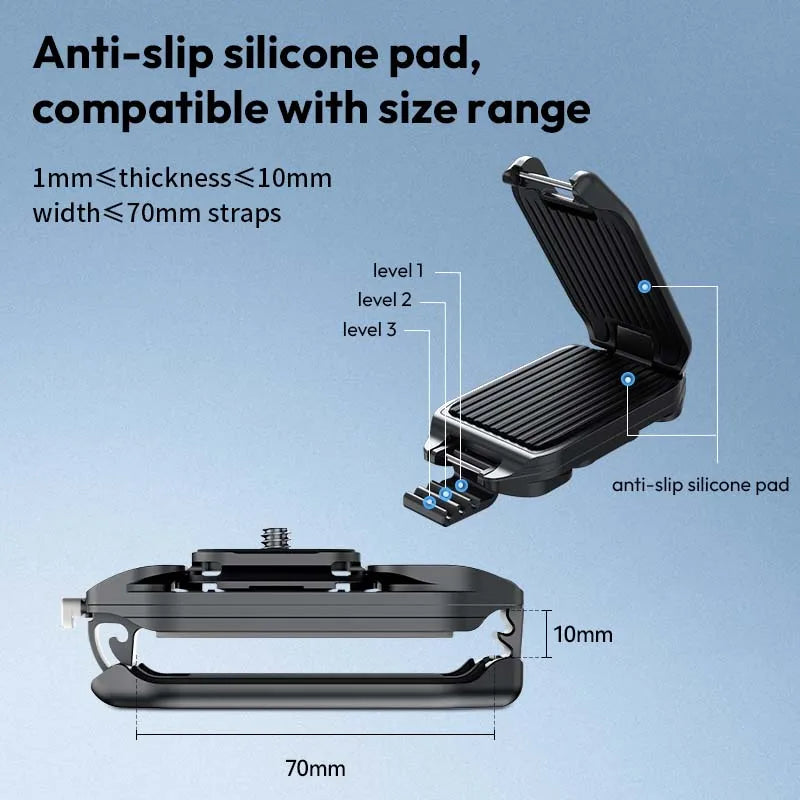 Ulanzi UKA07 Backpack Camera Clip Mount Strap Clamp Kit Universal Quick Release Plate For Arca Swiss F38 DSLR Sony Nikon Camera