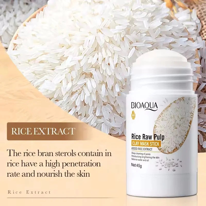 Facial Remove Blackhead Rice Solid Mask Acne Blemish Black Dots Clean Face Shrink Pores Stick Cream Brighten Korean Skincare New