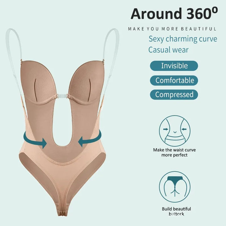 Body Shaper Shapewear Sculpting Tummy Control Bodysuit for Women Slim Waist Beauty body backless dress One piece underwear