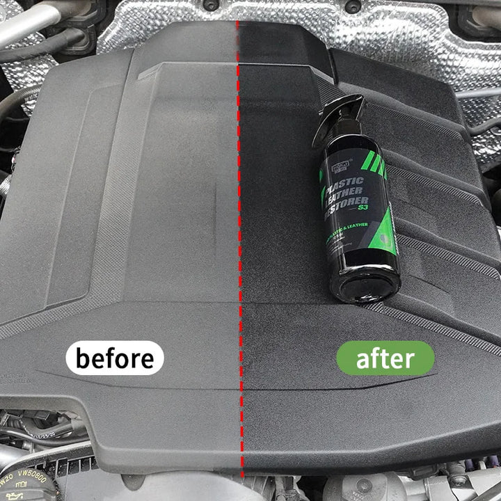 300ML Car Interior Plastic Restorer HGKJ S3 Liquid Leather Seat Spray Restoration Coat Wax Car Care Product Plastics Renovator