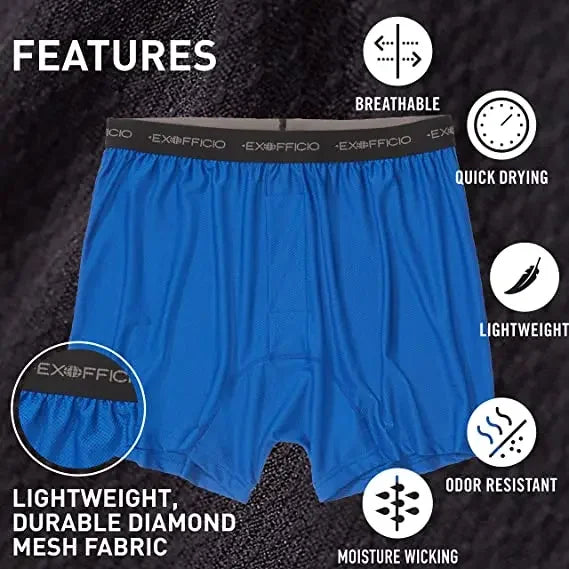 Exofficio Underwear Men Boxer Shorts Loose Casual Underwear Men Boxers Sleep Homewear Panties Boxershorts Underpants USA Size