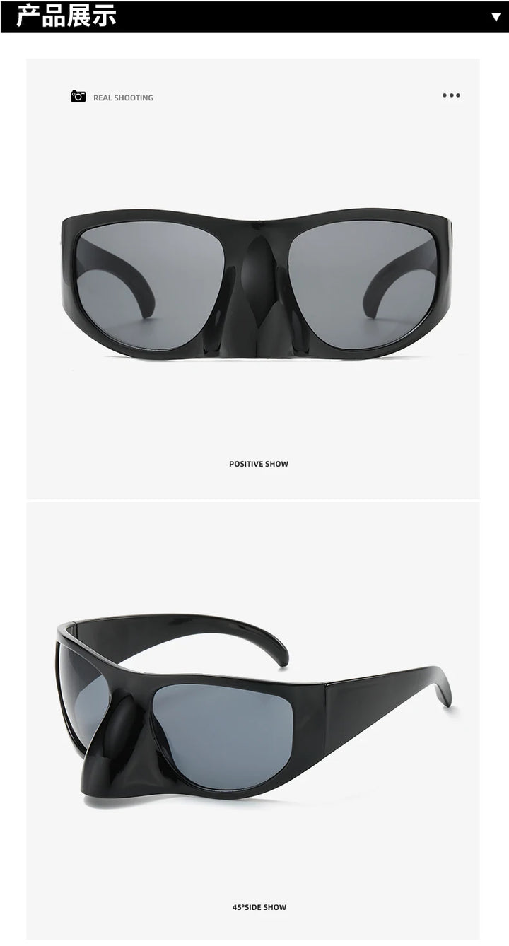 Y2K Oversized Luxury Brand Designer Nose Masked Sunglasses 2000'S  Suglasses Women 2023 Lentes De Sol Para Mujeres