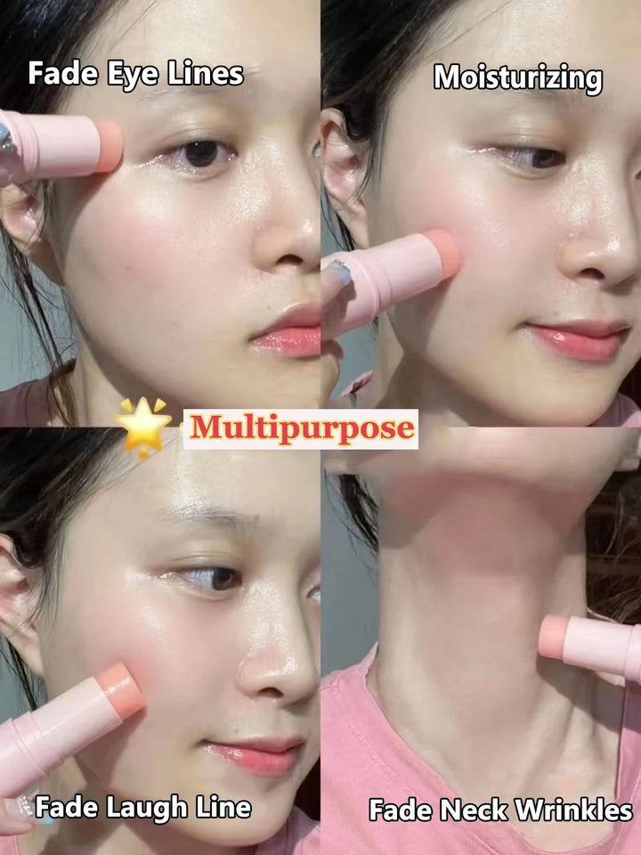 Collagen Wrinkle Removal Multi Bounce Balm Stick Instant Anti-Aging Firming Lift Brighten Facial Dull Skin Moisturizer Cosmetics