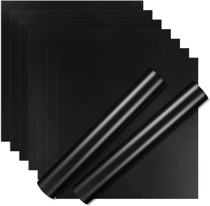9pcs HTVRONT 30X30cm Matte Metallic Permanent Adhesive Vinyl Bundle Sheets Sticky Craft Sticker Film for Cricut DIY Decor