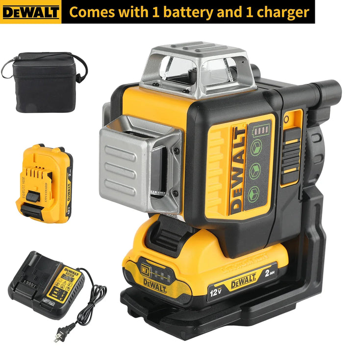 NEWDEWALT DW089LG 12 lines Laser Level 360 Self-Leveling Laser Level Horizontal And Vertical 12V Battery Tool Cross Line