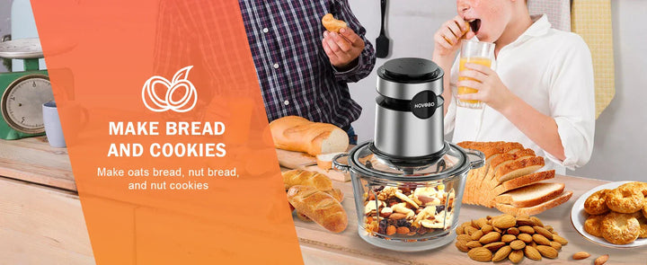 2 Speeds  500W Electric Food Processor 2L Meat Grinder Mincer kitchen Blender Food Processor Slicer Vegetable Food Chopper Meat