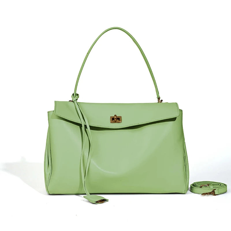 2025 Luxury Brand Rodeo Woman Bags Spring Autumn Genuine Leather Women Totes Fashion Gold Buckle Women Shoulder HandBags