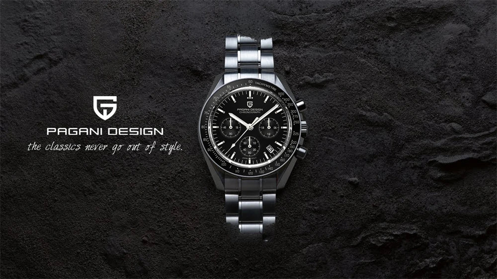PAGANI DESIGN 2023 Moon Watch For Men Top Brand Luxury Quartz Mens Watches Chronograph Luminous Sapphire Mirror Waterproof Clock