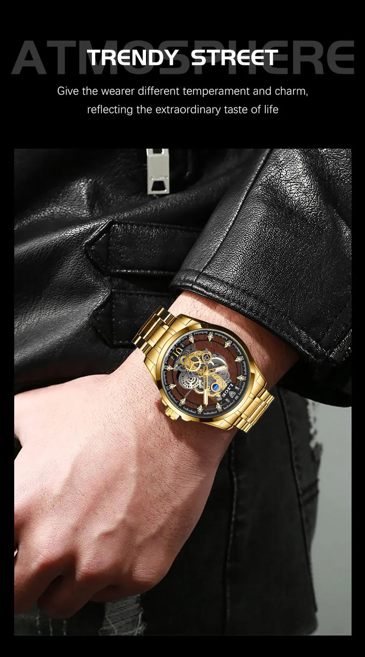 LIGE New Fashion Mens Watches Top Brand Luxury Hollow Watch Men Military Sports Waterproof Quartz Watch For Men Montre Homme+BOX