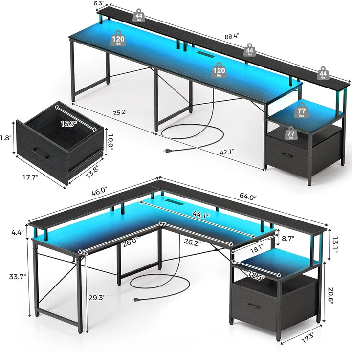 Office Desk with File Drawer