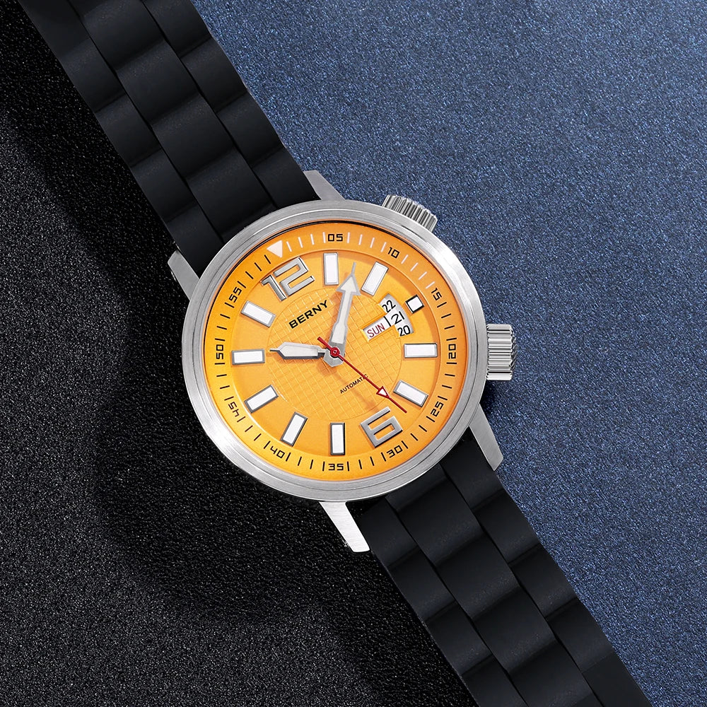 20Bar Diver Automatic Watch For Men Miyota 8205 Super Luminous Sapphire Swim Sport Mechanical Automatic Self Winding Wristwatch