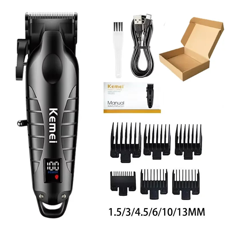 Kemei KM-2290 KM-2293 KM-T95 New Professional Cutting Machine Electric Shaver Hair Trimmers With LCD Display Men's Hair Clipper