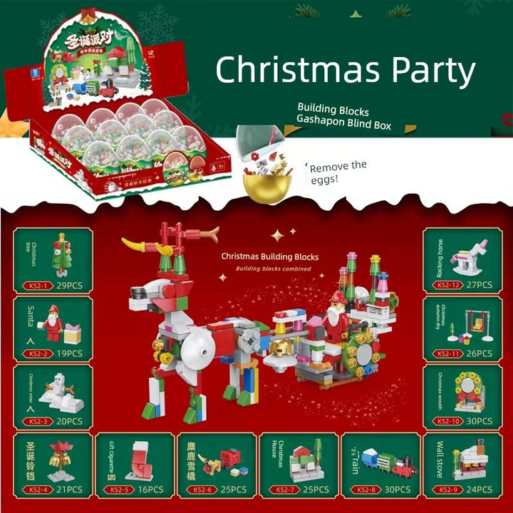 Building Blocks Capsule Toy Funny Blind Box Kindergarten Birthday Small Gift Easter Gift Puzzle Egg Capsule Toy Toy Animal Egg