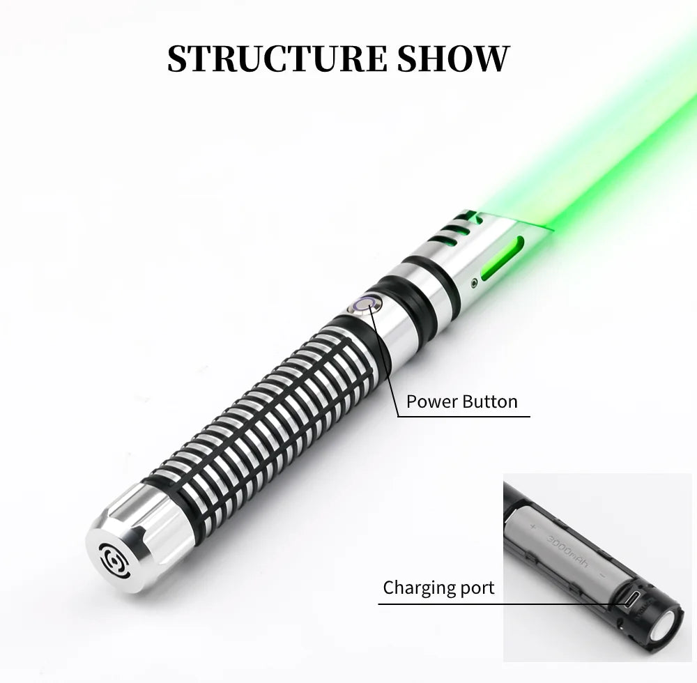 TXQSABER Neo Pixel Heavy Dueling RGB Lightsaber Metal Hilt Smooth Swing Christmas Cosplay Jedi Luminous Laser Swords Kids Toys