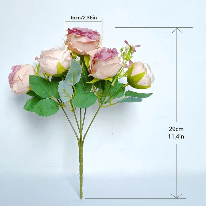 7-Head Artificial Peony Bouquet Décor