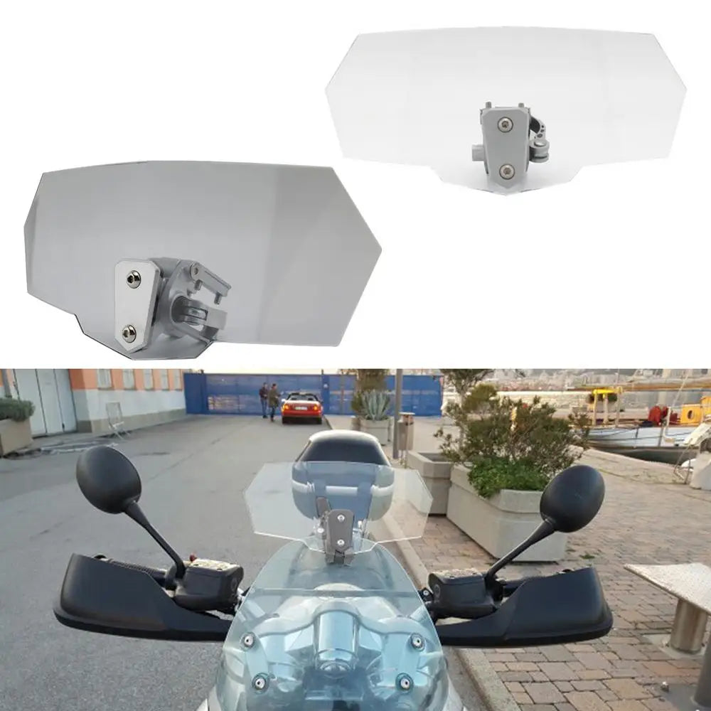 Motorcycle Windshield Extension Heightened Windshield Spoiler Clip Adjustable on Windshield Extension Motorcycle Wind Deflector