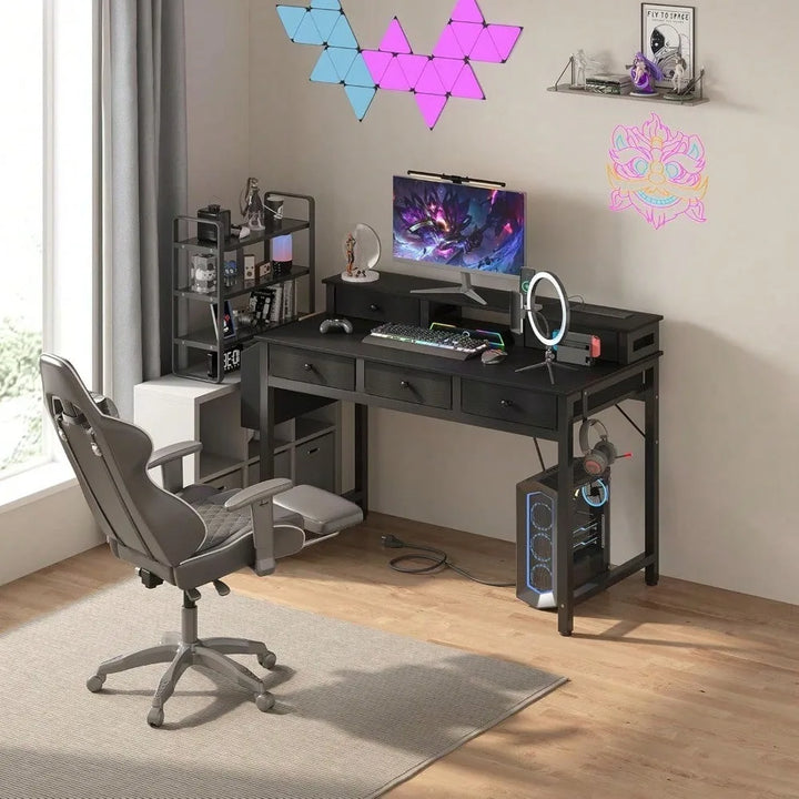 Office Desk with Drawers Storage