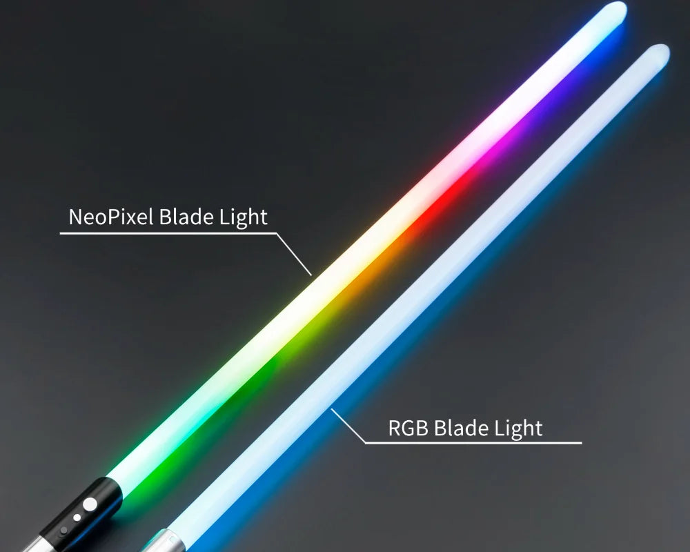 TXQSABER Neo Pixel Heavy Dueling RGB Lightsaber Metal Hilt Smooth Swing Christmas Cosplay Jedi Luminous Laser Swords Kids Toys