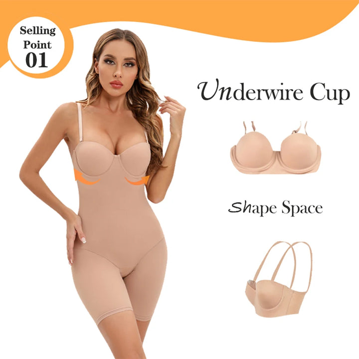 Sexy Lingerie Slim Silk Solid Shapewear for Women Smooth Soft Bodysuit Tummy Shaper Underwear Lingerie Black Nude