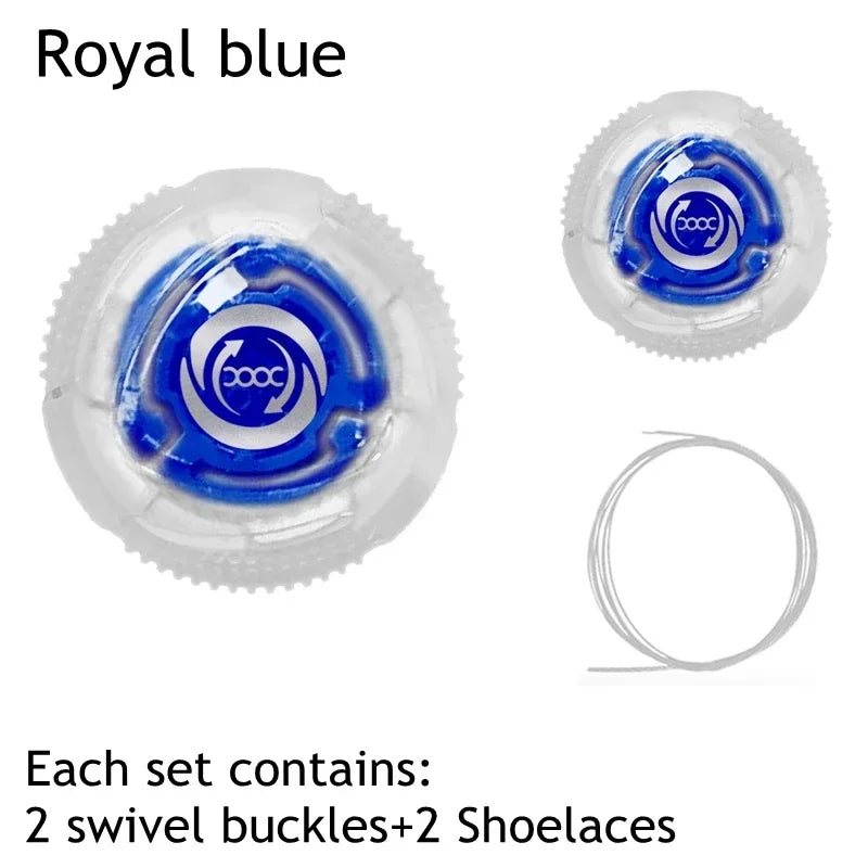 1 Pair Metal Wire Swivel Automatic Buckle Shoelaec No Tie Shoe Laces Quick Lock Shoestrings Women Man Shoelaces for Sneaker New