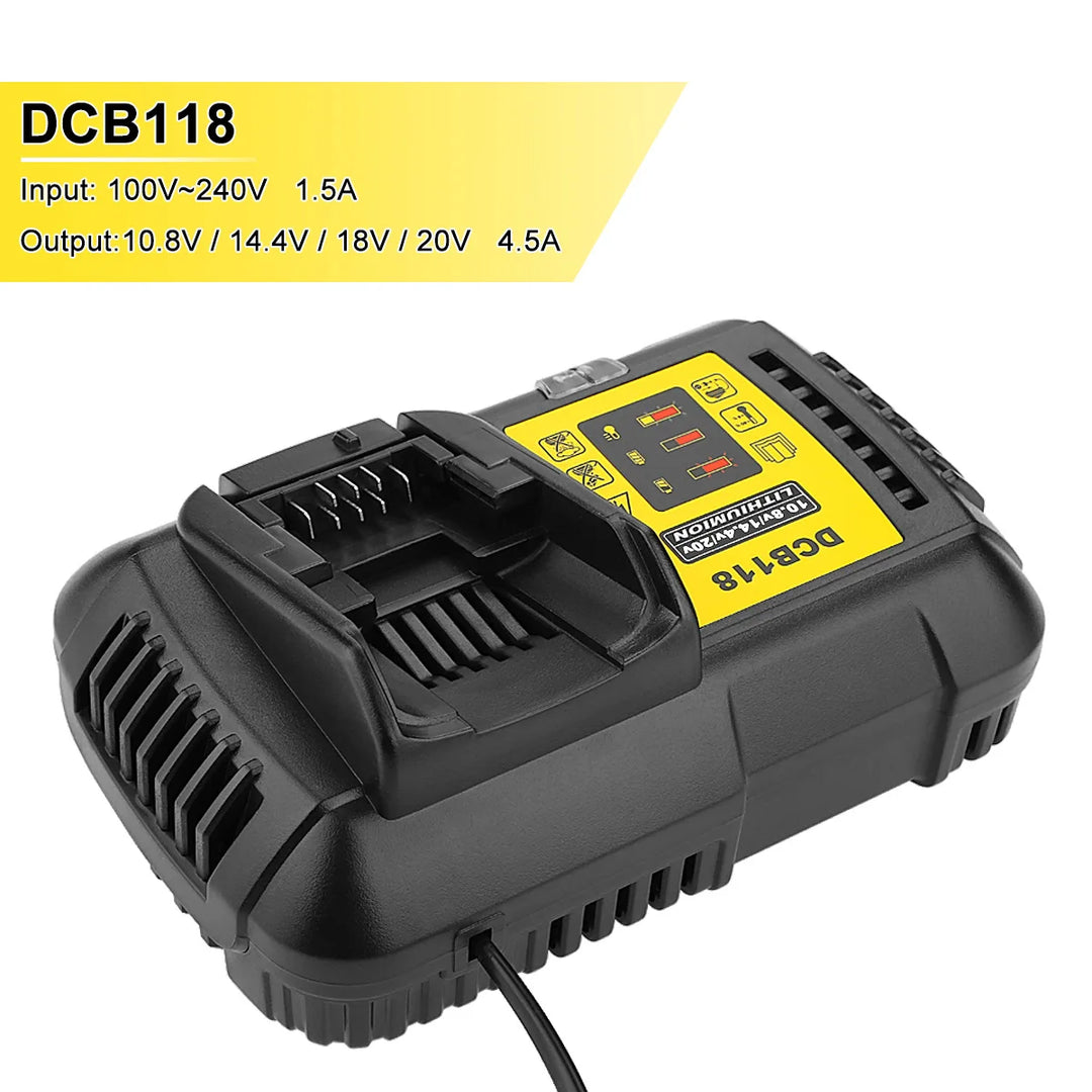 DCB102 DCB118 DCB112 Li-ion Battery Double Charging Dual USB Ports Charger For DeWalt 12V 14.4V 18V 20V DCB101 DCB200 DCB201