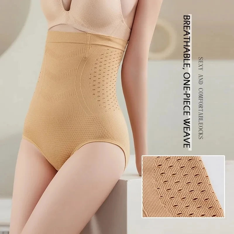 High Waist Flat Belly Slimming Panties Seamless Women's Panties Sexy Hollow Breathable Underwear Cotton Briefs Body Shaper Panty