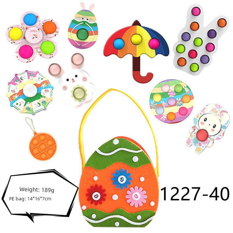 Children's Day Easter Egg Kids Building Blocks Blind Box Cartoon Rabbit Decompression Color Film Puzzle Egg Engineering Car Toys