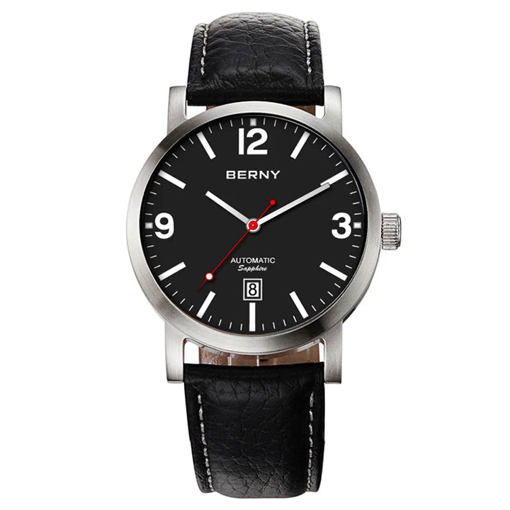 BERNY Watch for Men Mechanical Automatic Watches Seagull Luxury Brand Male Clock Water Resistant Swiss Railway Men's Wristwatch