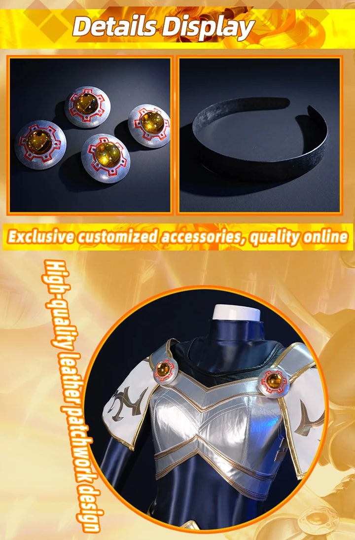 ROLECOS Game LOL The Lady of Luminosity Lux Cosplay Costume Lux Magic College Girl Uniform Women Costume Halloween Full Set