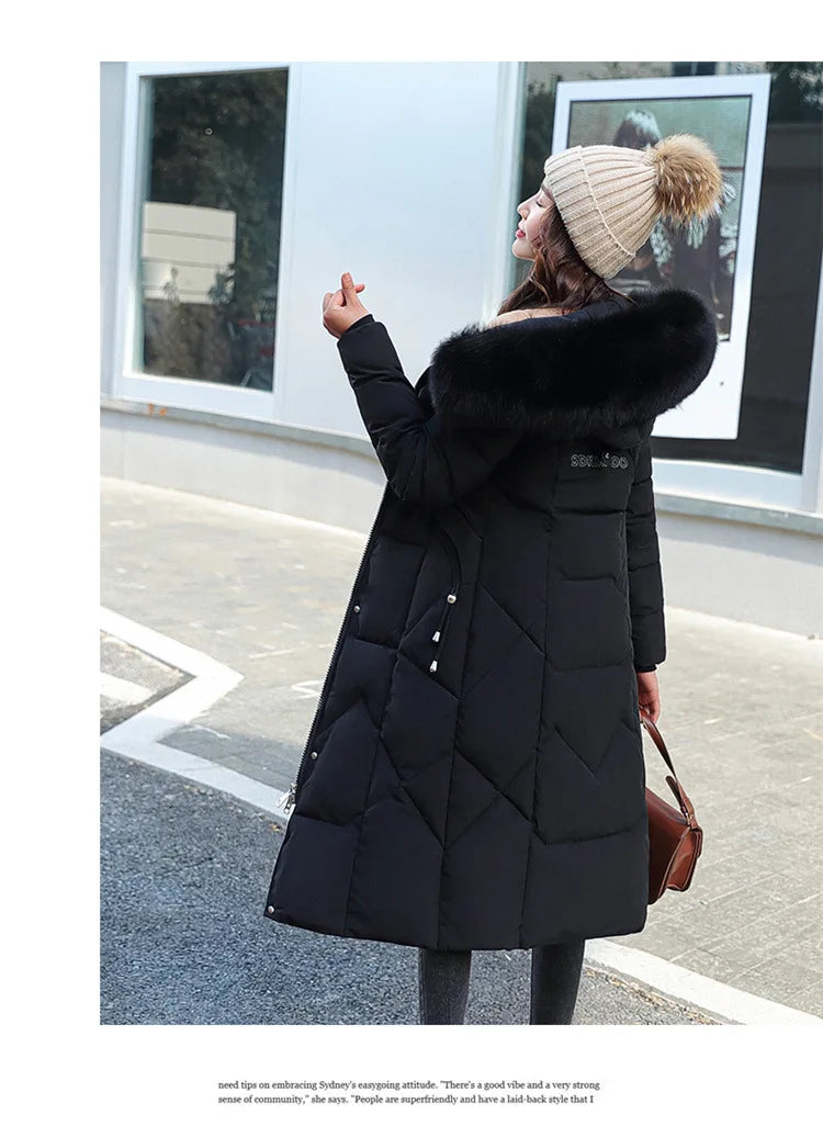 2024 New Autumn Winter Coat Women Thicken Warm Oversized Hoodies Casual Loose Korean Autumn Winter Fashion  Cotton Parkas Coat